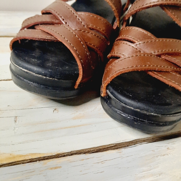 Dansko | Strappy Clog Sandals Chocolate Brown Leather Size 7.5 / 8 - Picture 6 of 10